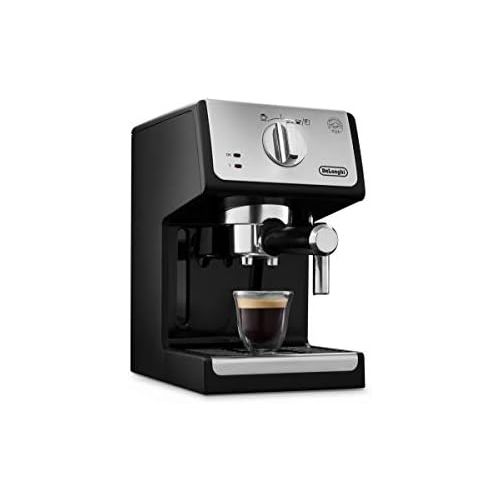 드롱기 De’Longhi DeLonghi ECP 33.21 Espresso Siebtragermaschine | Siebtragerhalter mit Aluminium Finish | Milchschaum Duese | Filtereinsatz fuer 1 oder 2 Tassen Espresso | Auch fuer Pads Geeignet | Sc