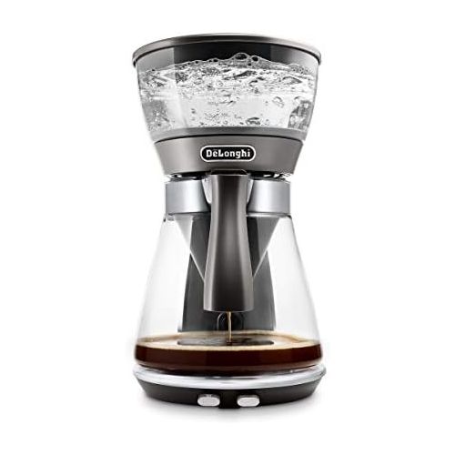 드롱기 De’Longhi DeLonghi Clessidra ICM 17210 Filterkaffeemaschine, Zubereitung nach ECBC Standards und klassischem Schwallbruehverfahren, Thermostat fuer ideale Temperatur, bis zu 10 Tassen, 1,25 Li