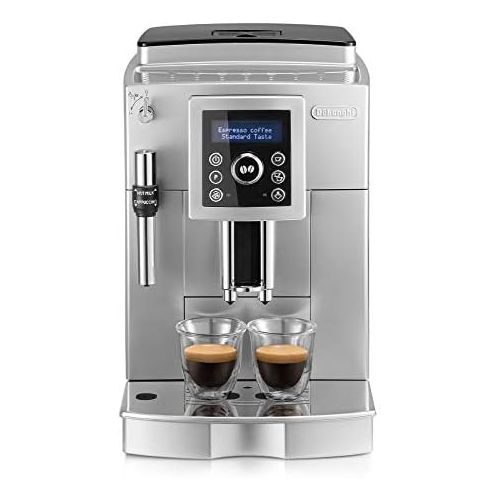 드롱기 Besuchen Sie den De’Longhi-Store DeLonghi ECAM 23.420.SB Kaffeevollautomat mit Milchaufschaumduese fuer Cappuccino, Espresso Direktwahltaste und Digitaldisplay mit Klartext, 2-Tassen-Funktion, 1,8 Liter Wassertank,