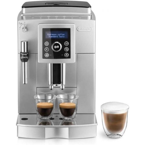 드롱기 Besuchen Sie den De’Longhi-Store DeLonghi ECAM 23.420.SB Kaffeevollautomat mit Milchaufschaumduese fuer Cappuccino, Espresso Direktwahltaste und Digitaldisplay mit Klartext, 2-Tassen-Funktion, 1,8 Liter Wassertank,