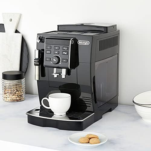 드롱기 De’Longhi DeLonghi ECAM 25.120.B Kaffeevollautomat mit Profi-Milchaufschaumduese fuer Cappuccino, mit Espresso- und Kaffee Direktwahltasten und Drehregler, 2-Tassen-Funktion, Grosser 1,8 Liter