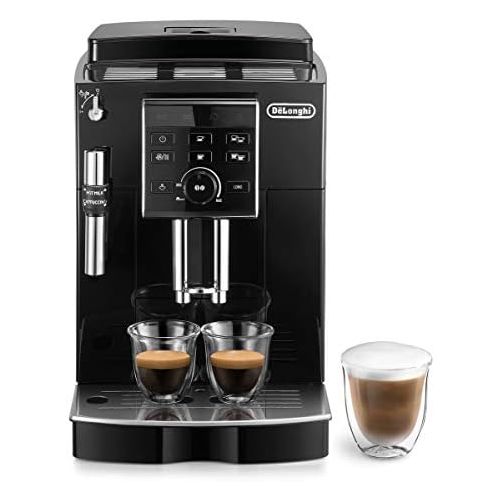 드롱기 De’Longhi DeLonghi ECAM 25.120.B Kaffeevollautomat mit Profi-Milchaufschaumduese fuer Cappuccino, mit Espresso- und Kaffee Direktwahltasten und Drehregler, 2-Tassen-Funktion, Grosser 1,8 Liter