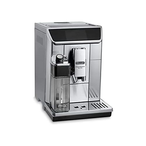 드롱기 De’Longhi DeLonghi ECAM650.75MS Prima Donna Elite Automatic Coffee Machine, Stainless Steel, TFT Touch Screen Colour Display, 15 Bar Pump Pressure, 470 x 260 x 360 mm, Silver