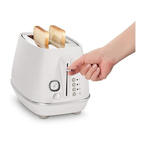 드롱기 Visit the De’Longhi Store DeLonghi Toaster Distinta Moments CTIN2103 - 2 Slotted Toaster with Bun Attachment Stainless Steel in Stylish Matt Metallic Finish with Chrome Trim to Match Nespresso Gran Lattissi