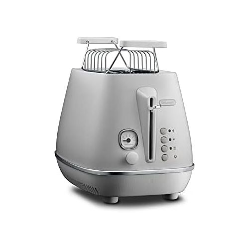 드롱기 Visit the De’Longhi Store DeLonghi Toaster Distinta Moments CTIN2103 - 2 Slotted Toaster with Bun Attachment Stainless Steel in Stylish Matt Metallic Finish with Chrome Trim to Match Nespresso Gran Lattissi