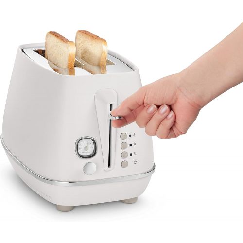 드롱기 Visit the De’Longhi Store DeLonghi Toaster Distinta Moments CTIN2103 - 2 Slotted Toaster with Bun Attachment Stainless Steel in Stylish Matt Metallic Finish with Chrome Trim to Match Nespresso Gran Lattissi