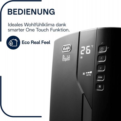 드롱기 Visit the De’Longhi Store DeLonghi PAC ECO Silent Mobile Air Conditioner, PAC EX 130 ECO RealFeel