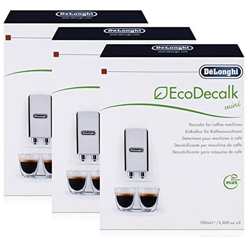 드롱기 De’Longhi DeLonghi Eco Decalk Natural Coffee Machine Descaler Solution (Pack of 6 x 100 ml Fluid)