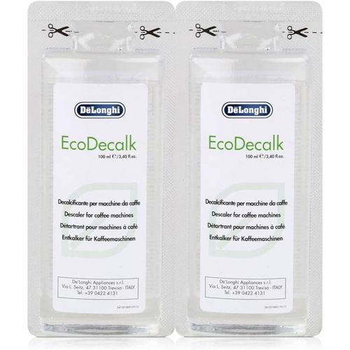 드롱기 De’Longhi DeLonghi Eco Decalk Natural Coffee Machine Descaler Solution (Pack of 6 x 100 ml Fluid)