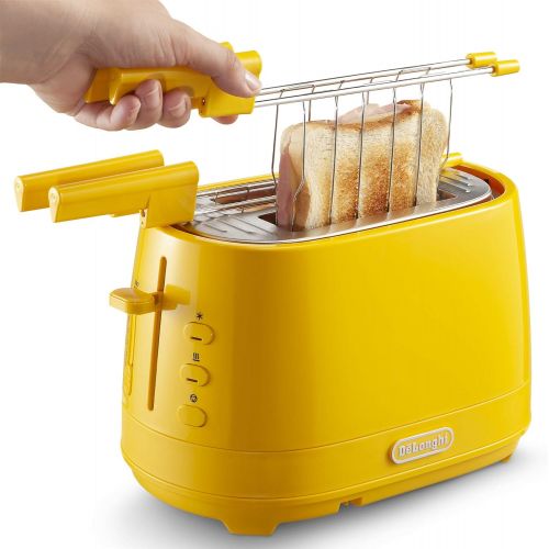 드롱기 De’Longhi De Longhi CTLAP2203 Toaster with Tongs 550 Watts Yellow