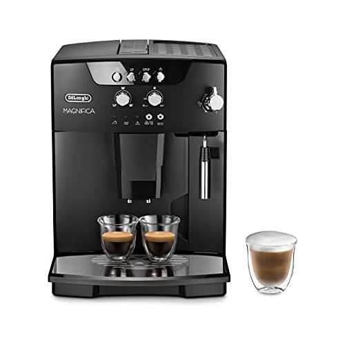 드롱기 Visit the De’Longhi Store DeLonghi Magnifica ESAM 04.110.S Fully Automatic Coffee Machine (Direct Selection Buttons and Control Knobs, Milk Frothing Nozzle, Cone Grinder 13 Levels, Removable Brewing Unit, 2