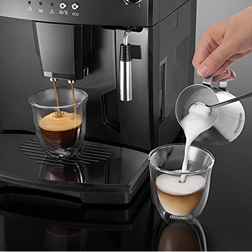 드롱기 Visit the De’Longhi Store DeLonghi Magnifica ESAM 04.110.S Fully Automatic Coffee Machine (Direct Selection Buttons and Control Knobs, Milk Frothing Nozzle, Cone Grinder 13 Levels, Removable Brewing Unit, 2