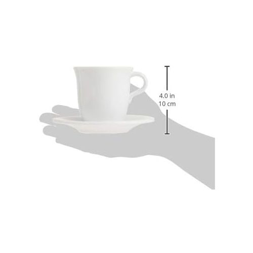 드롱기 Visit the De’Longhi Store DeLonghi DLSC309 Cappuccino Cups and Saucers Porcelain Set of 2