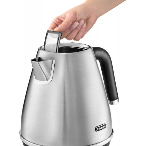 드롱기 Visit the De’Longhi Store DeLonghi Distinta X KBI2001.M-1.7 Litre Kettle with Water Level Indicator and 360° Base Stainless Steel