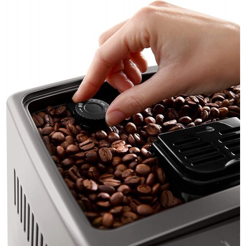 드롱기 Visit the De’Longhi Store DeLonghi Dinamica Plus ECAM 370.95.T Kaffeevollautomat mit Milchsystem, Cappuccino und Espresso auf Knopfdruck, 3,5 Zoll TFT Touchscreen Farbdisplay und App-Steuerung, Kaffeekannen