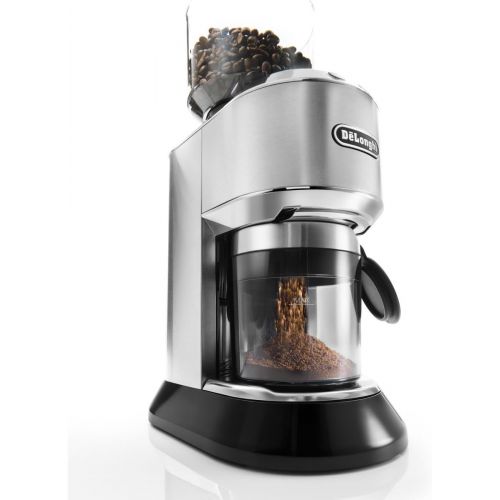 드롱기 [아마존베스트]DeLonghi Dedica Conical Burr Grinder with Portafilter Attachment, 6.9 x 11.2 x 18.1 inches, Silver