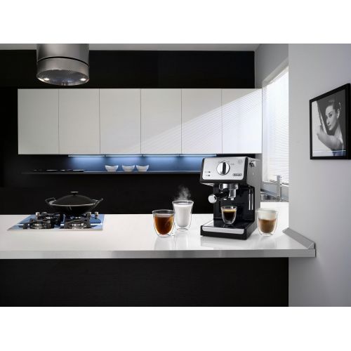 드롱기 [아마존베스트]DeLonghi A-3220-RMB Espresso Cappuccino Maker Manual Frother, 9.6 x 7.2 x 11.9, Black