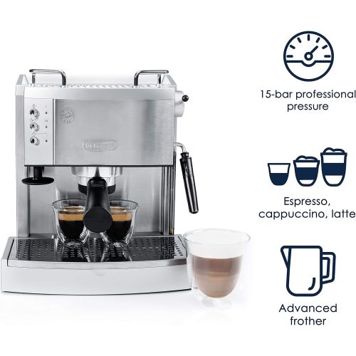 드롱기 DeLonghi 15 bar Pump Espresso Maker, EC702, Metal