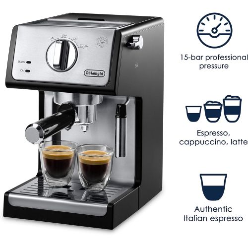 드롱기 DeLonghi ECP3420 Bar Pump Espresso and Cappuccino Machine, 15, Black