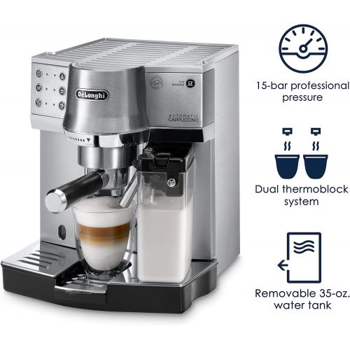 드롱기 DeLonghi EC860 DeLonghi Espresso Maker, Stainless Steel