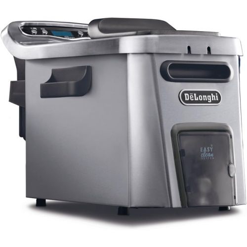 드롱기 DeLonghi Livenza Dual Zone Easy Clean Deep Fryer, 18 x 11 x 12.5 inches, Silver