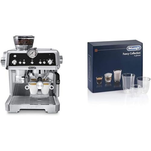 드롱기 DeLonghi La Specialista Espresso Machine with Sensor Grinder, Dual Heating System, Advanced Latte System & Fancy Collection Double Walled Thermo Espresso, Cappuccino and Latte Macc