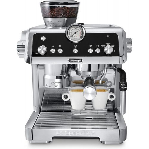 드롱기 DeLonghi La Specialista Espresso Machine with Sensor Grinder, Dual Heating System, Advanced Latte System & Fancy Collection Double Walled Thermo Espresso, Cappuccino and Latte Macc