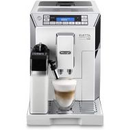 Delonghi super-automatic espresso coffee machine - with an adjustable silent ceramic grinder, double boiler, milk frother for brewing espresso, cappuccino, latte & macchiato, Elett
