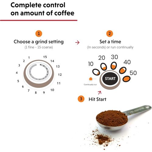 드롱기 [아마존베스트]DeLonghi Ariete Ariete Conical Burr Electric Coffee Grinder - Professional Heavy Duty Stainless Steel | Ultra Fine Grind with Adjustable Cup Size | 15 Fine - Coarse Grind Size Settings