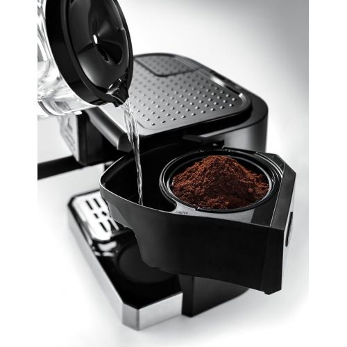 드롱기 [아마존베스트]DeLonghi BCO430 Combination Pump Espresso and 10-Cup Drip Coffee Machine with Frothing Wand, Silver and Black