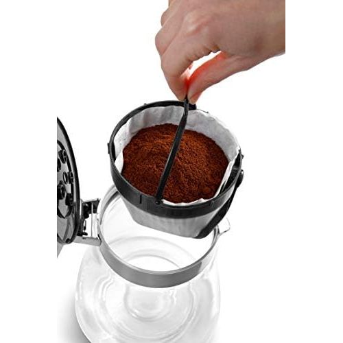 드롱기 [아마존베스트]De’Longhi DeLonghi Clessidra ICM 17210 Filter Coffee Machine, Preparation according to ECBC Standards and Classic Surge Brewing Process, Thermostat for Ideal Temperature, Up to 10 Cups, 1.25