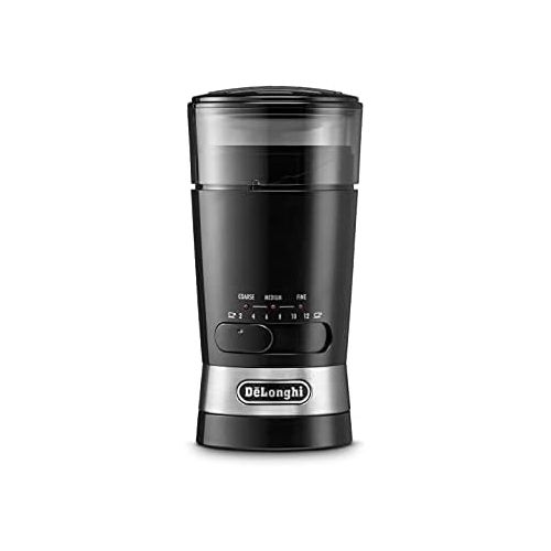 드롱기 [아마존베스트]DeLonghi KG210 Electric Coffee Grinder for Whole Coffee Beans, Spices and Nuts, Stainless Steel Blades, 170 Watt, Plastic, Black