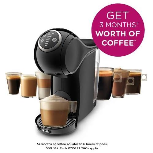 드롱기 De’Longhi Delonghi Nescafe Dolce Gusto Genio S PlusEDG315.B Capsule Coffee Maker Espresso, Cappuccino, Latte and More Black