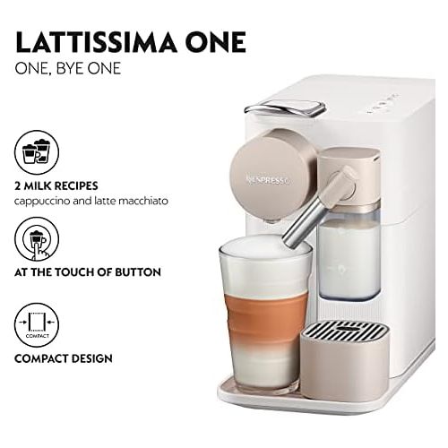 드롱기 De’Longhi DeLonghi Nespresso Lattissima One EN510.W Coffee Machine Porcelain White