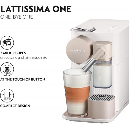 드롱기 De’Longhi DeLonghi Nespresso Lattissima One EN510.W Coffee Machine Porcelain White