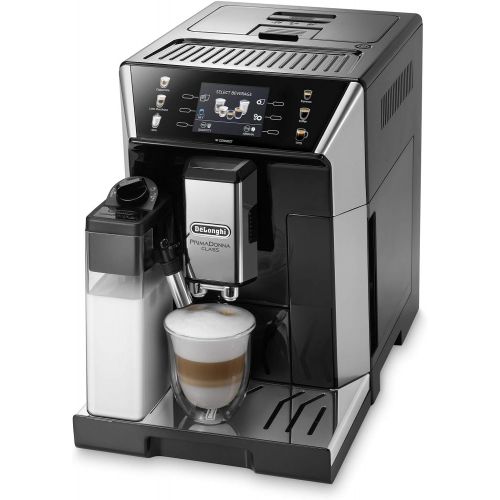 드롱기 De’Longhi DeLonghi eCAM 550.55. SB Automatic Coffee Machine, 2 L, Stainless Steel, Black and Silver, ECAM550.65.SB