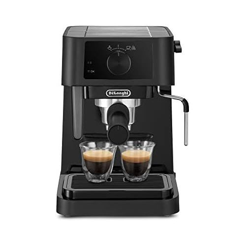 드롱기 DeLonghi EC 230. BK Traditional Strainer with Milk Frothing Nozzle for Espresso Powder, 15 Bar, 1.0 L, Black, Plastic