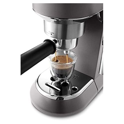 드롱기 DeLonghi Dedica Style EC785.GY Traditional Barista Machine with Pump, Coffee Machine and Cappuccino, Grey