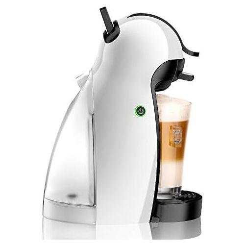 드롱기 De’Longhi Delonghi Piccolo EDG100.W Free-Standing Coffee Machine, 0.6 L, Semi-Automatic Coffee Machine for Pads, 0.6 L, Coffee Capsule, 1460 W, White