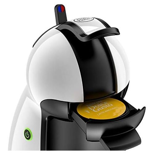 드롱기 De’Longhi Delonghi Piccolo EDG100.W Free-Standing Coffee Machine, 0.6 L, Semi-Automatic Coffee Machine for Pads, 0.6 L, Coffee Capsule, 1460 W, White