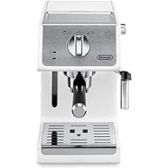 DeLonghi Active Espresso Portafilter ECP 33.21.W - Professional Espresso Machine with Aluminium Finish, Includes Traditional Milk Foam Nozzle, Cup Warmer & Hot Water Function, Whit