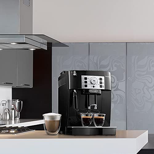 드롱기 De’Longhi DeLonghi Magnifica S ECAM 22.110.B fully automatic coffee machine with milk frother for cappuccino, with espresso direct selection buttons and rotary control, 2-cup function, 1.8 l