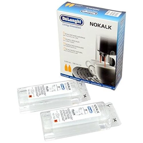 드롱기 De’Longhi Delonghi 5513211481?Nokalk descaler for Espresso and Coffee Machine, Natural Product, Part Number: 5513214841?Pack of 2