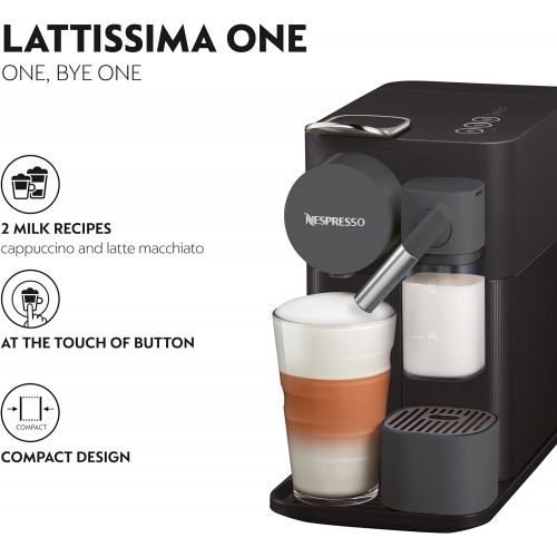 드롱기 DeLonghi Nespresso Lattissima One EN510.B Coffee Machine Shadow Black