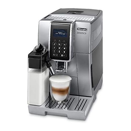 드롱기 De’Longhi DeLonghi Dinamica ECAM 350.75.S Fully Automatic Coffee Machine with Milk System, Cappuccino and Espresso at the Touch of a Button, Digital Display with Clear Text, 2 Cup Function,