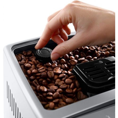 드롱기 De’Longhi DeLonghi Dinamica ECAM 350.75.S Fully Automatic Coffee Machine with Milk System, Cappuccino and Espresso at the Touch of a Button, Digital Display with Clear Text, 2 Cup Function,