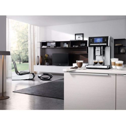 드롱기 De’Longhi DeLonghi PrimaDonna Exclusive ESAM 6900 Automatic Coffee Machine, 1350 Watt, 11.7 cm Thin-Film-Transistor (TFT) Colour Display, Built-In Milk System, Cocoa/ Drinking Chocolate Func