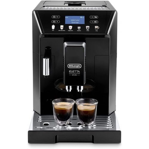 드롱기 De’Longhi DeLonghi Eletta Evo ECAM 46.860.B Fully Automatic Coffee Machine with LatteCrema Milk System Black & Original Water Filter DLSC002 - Accessories for DeLonghi Fully Automatic Coffee