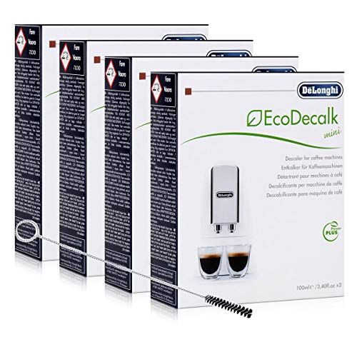 드롱기 Delonghi EcoDecalk Mini Power Plus Descaler Cleaning Brush for Fully Automatic Coffee Machines Pack of 4