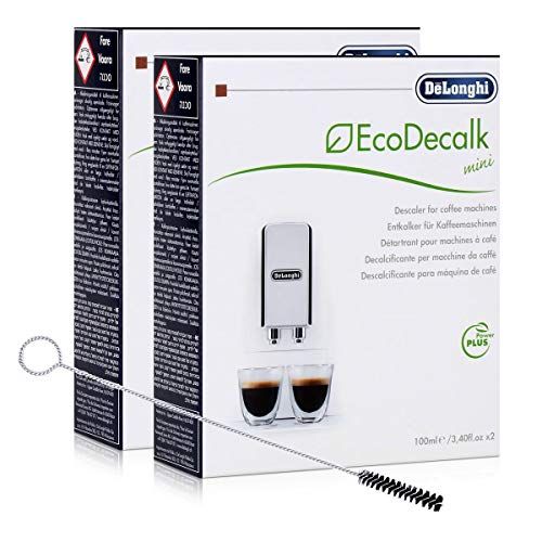 드롱기 2x Delonghi Descaler Ecode Chalk Mini Power Plus with Cleaning Brush for Coffee Machines